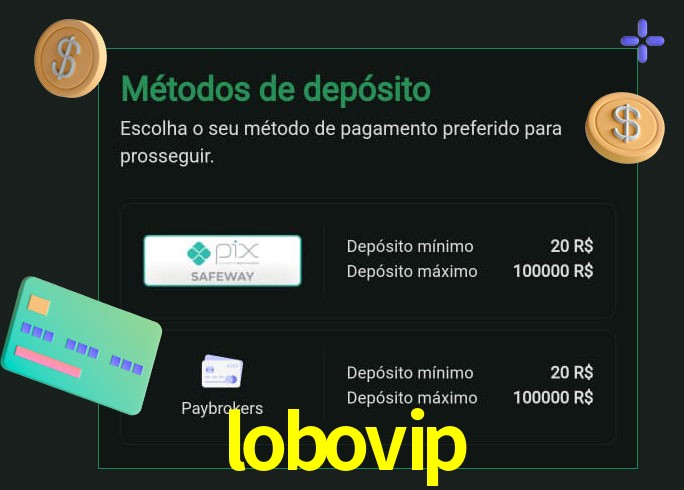 O cassino lobovip oferece uma grande variedade de métodos de pagamento